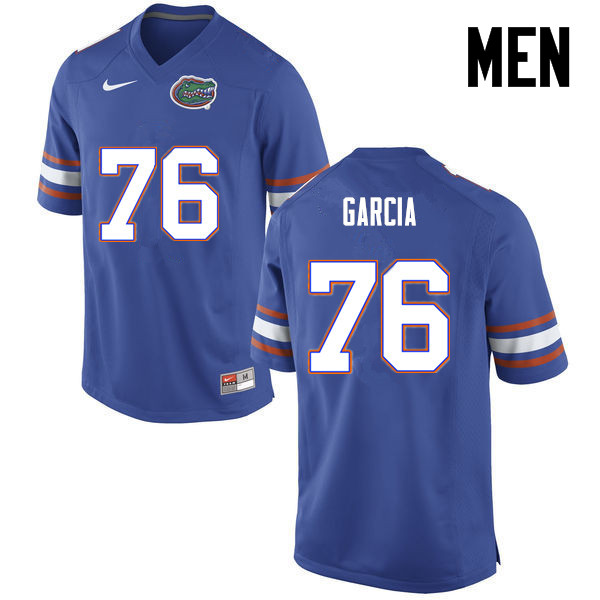 Men Florida Gators #76 Max Garcia College Football Jerseys-Blue